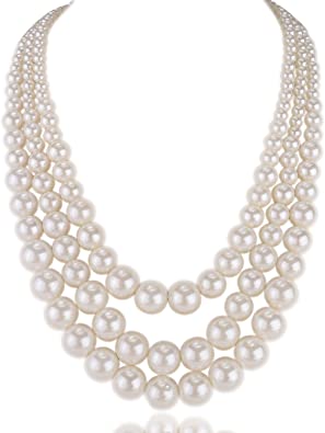 a multi-strand pearl necklace